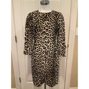 rag & bone Gray Brown Black "Short Leopard Dress" Silk Shift, Size 4, NWT!